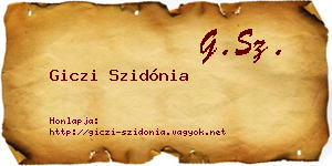 Giczi Szidónia névjegykártya