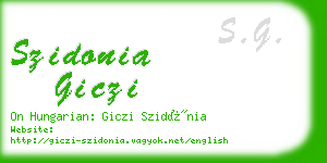 szidonia giczi business card